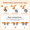 Silicone Noise-Canceling Earplugs Set - S M L Full Size,