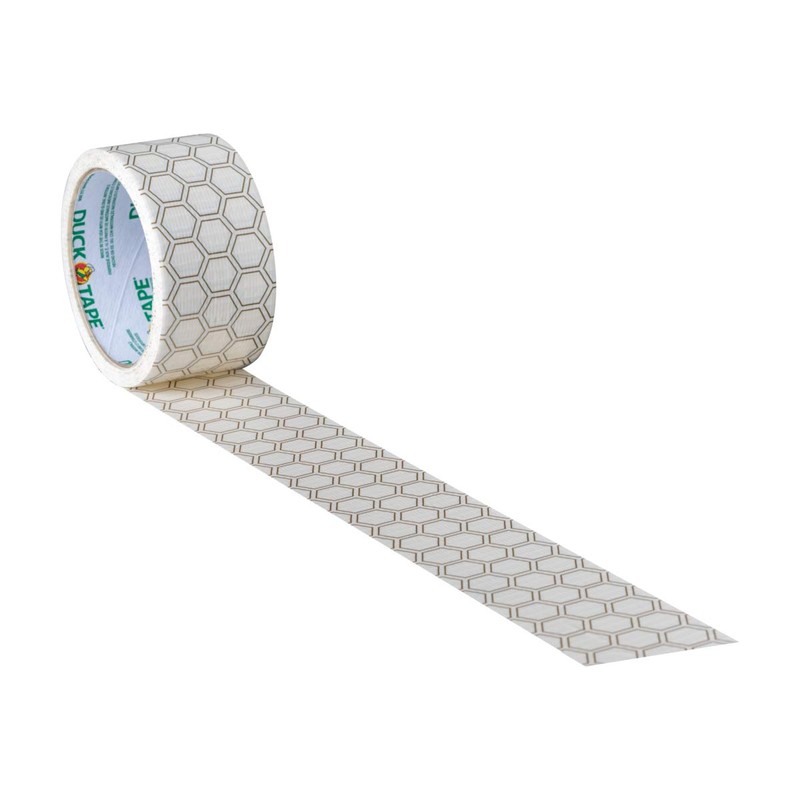 Duck Brand 241793 Printed Duct Tape, Single Roll, Honeycomb