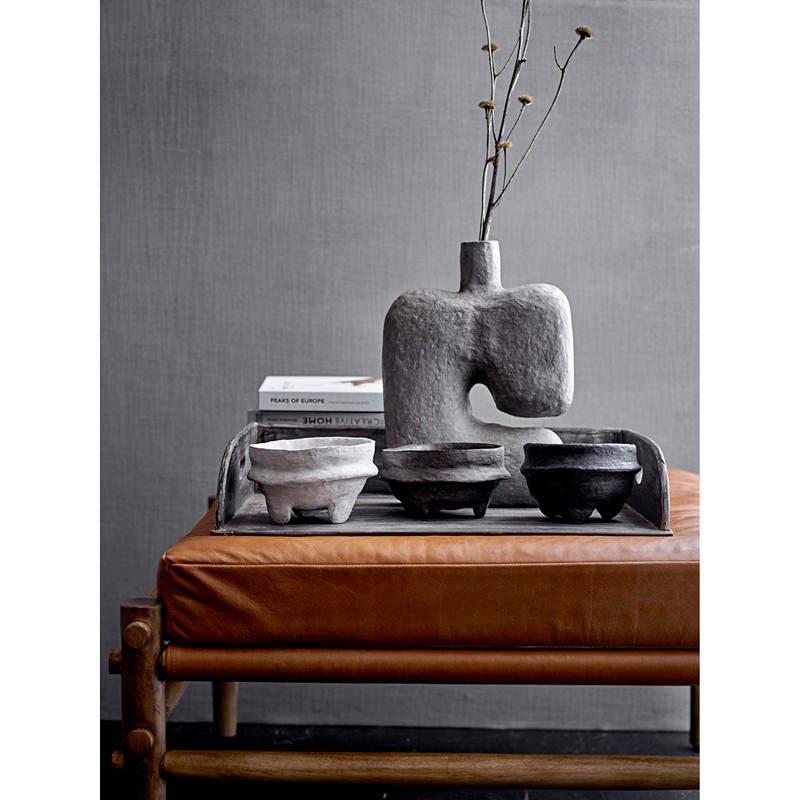 Bloomingville Grey Paper Mache Vase