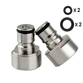 Stainless Steel keg Coupler Ball Lock Posts Adapter,Sankey keg to Ball Lock Quick Disconnect post,Fits to D Type Keg Coupler FPT 5/8 Thread Stainless Steel Gas & Liquid Post for Homebew