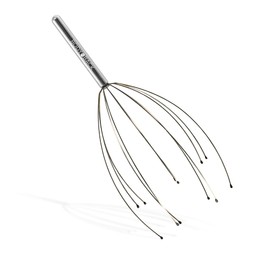 Body Back Scalp Massager, Head Scratcher, Manual Head Massager for Stress Relief, Relaxing Scalp Scratcher, Tingler for Gentle Hair Stimulation (Silver)