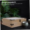 FELTECHELECTR Multi Functional Wooden Tea Bag Organizer Box Elegant Storage