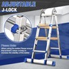 HBTower A Frame 3 Step Extension Ladder,11Ft Multi Position Ladder