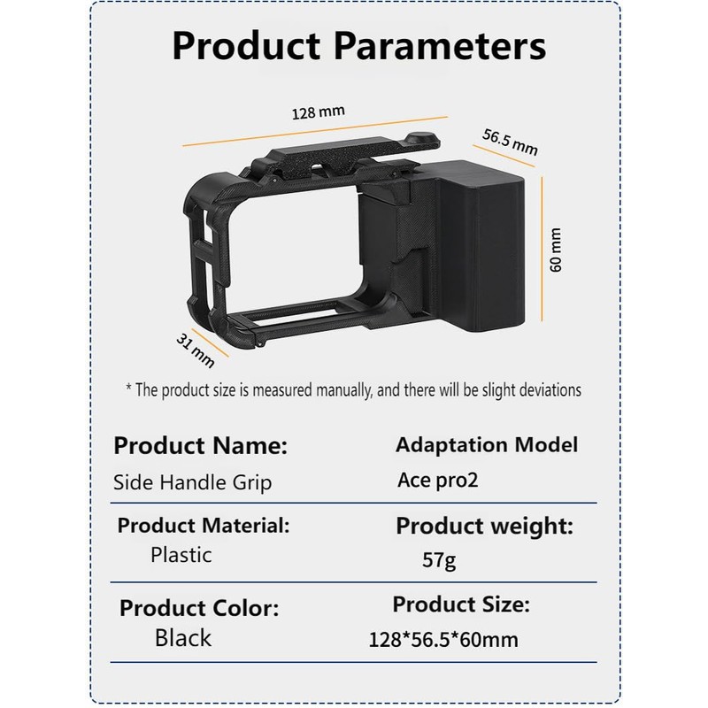Street Photography Camera Side Handle Grip for Insta.360 Ace Pro