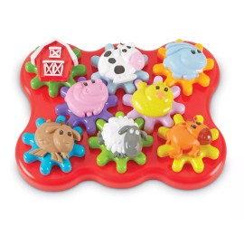 Learning Resources 17 Piece Multicolor Farm Friends Gears Educational Toy for Kids Ages 2+