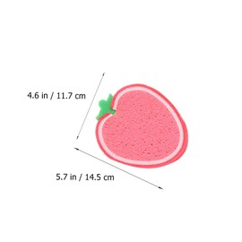 LIFKOME 3sets Fruit Shape Dish Sponge Kitchen Cleaning Sponges Scrub Watermelon Strawberry 4pcs*3