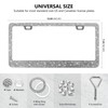 MotorFi Motorfi 2 Pack Silver Bling License Plate Frames for