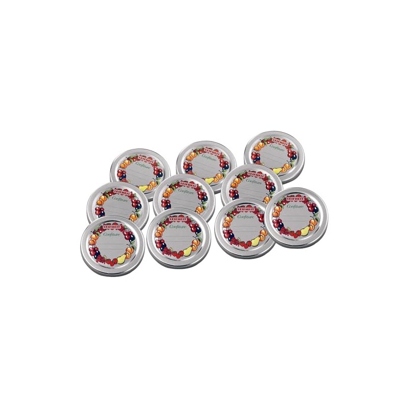 Leifheit Confiture Glass Replacement Lid, 10 Pieces, Metal, 36402