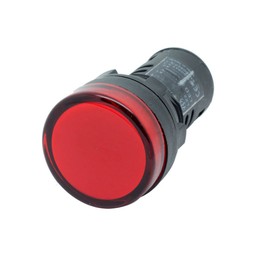 Alpinetech L22 22mm AC LED Pilot Panel Indicator Light 120V (Red)
