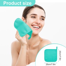 URAQT Microfibre Make-Up Cloth, Pack of 6 Reusable Microfibre Make-Up Wipes, Washable Make-Up Pads, Face Towels, Makeup Remover Cloth, Wash Cloth for Daily Travel Cosmetic