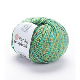 YarnArt Tropical Yarn - Variegated Fine Cotton Yarn, 50g/174yds, Soft, Amigurumi, Crocheting, Turkish, 55% Cotton - 45% PAC (Poliacrylic)