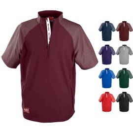 Rawlings COLORSYNC Short Sleeve Cage Jacket | Adult XXX-Large | Maroon, 3X-Large