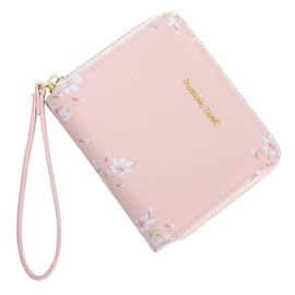 Pomelo Best Small Womens Wallet Leather Credit Holder RFID Blocking with Coin Pocket Zip Around Wristlet Ladies Wallets Pink 2025