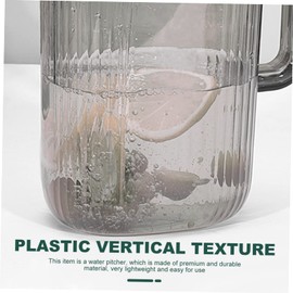 Alipis Large Capacity Cold Water Kettle Beverage Refrigerator Jug Water Jug Filter Pitcher Black