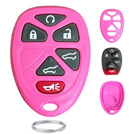 Kepdul Replacement for Chevy Suburban Tahoe Traverse GMC Yukon XL Keyless Entry Remote Smart Keys Case (6-Button-Pink)