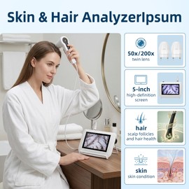 Scalp Analysis Machine,Rechargeable Skin Hair Analyzer With 50X/200X Lenses