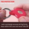 Airtag Hülle mit Schlüsselring, Secure Air Tag Halter, Kratzfeste Silikon