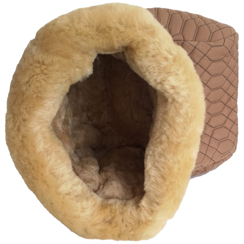 Foot Warmer with Merino Lambskin Colour Combination Camel