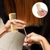 Bamboo Wide Tooth Comb, Hair Detangling Brush, Wooden Hair Curls
