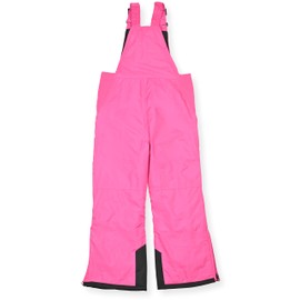 Arctic Quest Boys Girls Unisex Classic Ski & Snow Bib Overall Winter Snowsuit Water-Resistant Windproof Outdoor Rain Bib, Intense Pink, 14-16