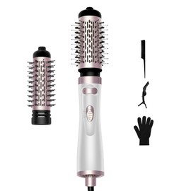 3 in 1 Rotating Hair Dryer Brush, Auto Rotating Blow Dryer Brush Spinning with 2 Brushes (2" & 1.5"), Negative Ionic Brush Blow Dryer, Round Brush Blow Dryer Volumize Curling 100-120V