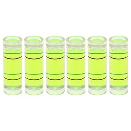 sourcing map 6pcs Small Cylindrical Bubble Level Vials 10x30mm PMMA Mini Horizontal Bubble Spirit Level Measuring Layout Tools for RV TV Picture Frame Hanging Tool Leveler