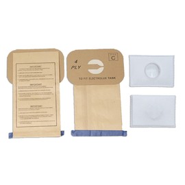 Upgraded Replacement Style C 4-PLY Bags For Electrolux Type C Canister Vacuums (25 Bags / 2 After-Filters)