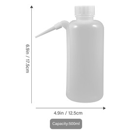 PRETYZOOM 5Pcs Communion Cup Filler Bottles Squeeze Dispenser for Salad Sauces Ketchup Mustard & Condiments 500ml Capacity with Side Straw for Easy Pouring