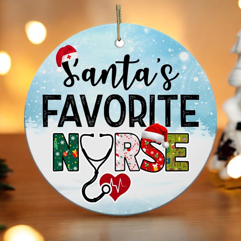 Rigufu 2024 Christmas Ornament - Nurse Appreciation Christmas Ceramic Ornament