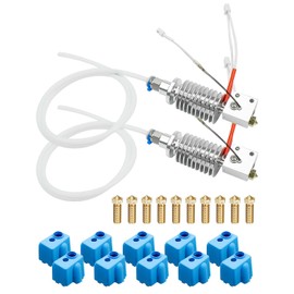 Upgraded 3D Printer Extruder Hotend Kit Fit for Anycubic Kobra Max, Print Head Hot End with NTC100K Thermistor & 10 Silicone Socks & 10 0.4mm Brass Nozzles, Support High-Speed Printing, 2Pcs