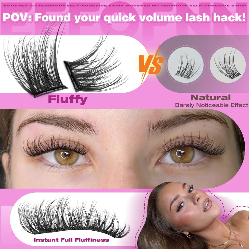 Lash Clusters Wispy Cluster Eyelash Extensions Natural Individual Lashes