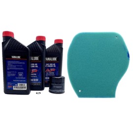 Yamaha Grizzly 550 (2009-2016) all Models Oil and Air Filter Change Kit Yamaha Part# 5GH-13440-80-00, 3 Quarts All Purpose LUB-10W40-AP-12 and Part# 1HP-E4451-01-00