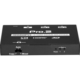 HDMI2SPV2 Pro2 18Gbps 2 Way HDMI Splitter 1 in 2 Out Slim HDMI 2.0 SX-SP05 36Bit Supports HD TV Resolutions up to 4Kx2k@30Hz 24Bit RGB/Ycbcr 4:4:4/Ycbcr 4:2:2 and up to 4Kx2k@60Hz 12Bit Ycbcr 4:2:0 &