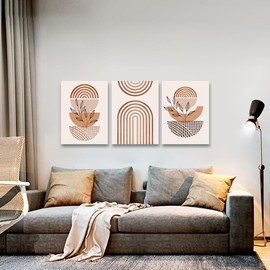 DZRWUBHS Boho Wall Decor Living Room Canvas Wall Art For Bedroom Wall Decorations For Office Decor Abstract Line Wall Inspiration Paintings Artwork Room Wall Pictures Modern Home Decor 16x24 3 Set