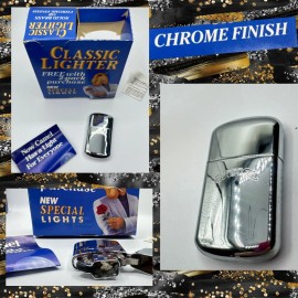 Camel New Vintage Camel CLASSIC LIGHTER CHROME Special Silver Lighter Flip Top NEW BOX