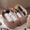 예쁜파우치 수납 가죽파우치 소품보관함 여행용파우치백 [블랙] Pretty Pouch Storage Leather