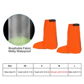PATIKIL Waterproof Shoe Covers, Zipper Rain Shoe Cover Snow Boot Covers Protective Overshoes for Outdoor Activities, M, Orange