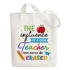 ANATTASOUL Canvas Tote Bag Cute Thank You Teacher Reusable Cotton