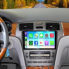 Android 13 4+64GB Car Radio for Lexus ES250 ES300 ES330 2001-2006 with Carplay & Android Auto, 9 inch IPS Touch Screen Car Head Unit Receiver with GPS/Back-up Camera/Bluetooth 5.2/SWC/FM/WiFi