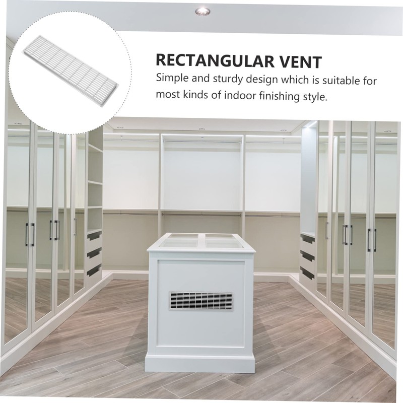 Tofficu 6Pcs Rectangular Air Vent Covers for Cabinets Closets and