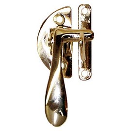 Left Offset Cabinet or Cupboard Lever Brass Latch and Catch | Antique Cabinet, Vintage Cupboard, Old Desk Reproduction Hardware | KC-16