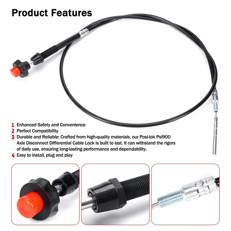 Psl900 Axle Disconnect Kit, 4x4 Posi-Lok Axle Cable Lock Kit