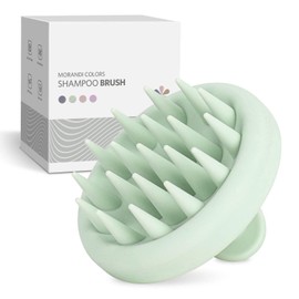 ZMCLG Kopfhaut Massagebürste Shampoo Bürste, Silikon Kopfhaut Massagebürste für Peeling und Kopfmassage, [Nass & Trocken] Scalp Massager, Stimulieren das Haarwachstum,Tannen Grün