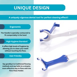 Paro Floss Holder Perfect Grip Reusable Floss Handle Easy Cleaning for Proper Oral Care, Made in Switzerland