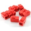 CablesOnline, 10-Pack CAT6 Female/Female RJ45 Ethernet Red Keystone Jack Coupler,