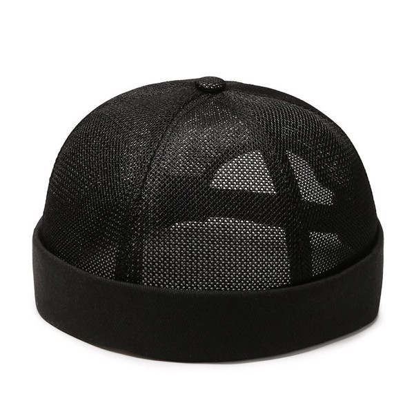 Havely Men's Mesh Roll Cap, No Brim, Baseball Umpire, Solid