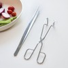 1+1 Stainless Steel Meat Tongs Kitchen Pasta Cooking Tweezers Triangle
