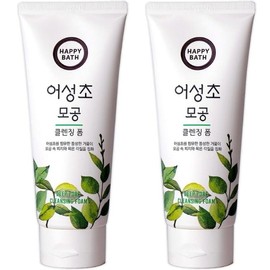 Happy Bass Eoseongcho Pore Cleansing Foam 200g x 2 / 해피바스 어성초 모공 클렌징폼 200g x 2개