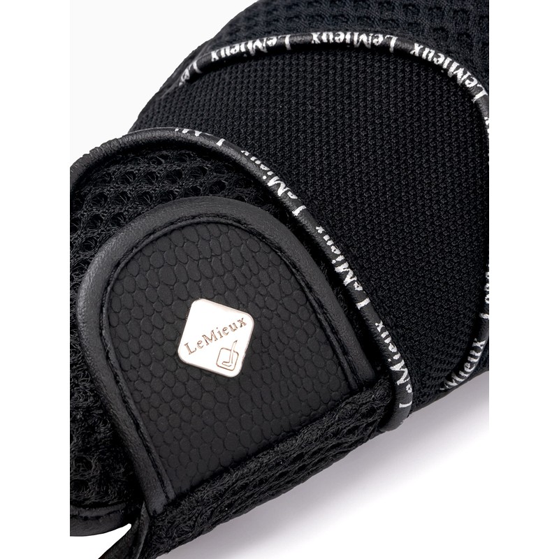 LeMieux Unisex 3D Mesh Riding Gloves in Black - Lightweight