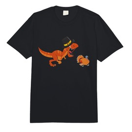Thanksgiving Hungry Tyrannosaurus Rex Chasing A Turkey Comfort Colors Adult Heavyweight T-Shirt
